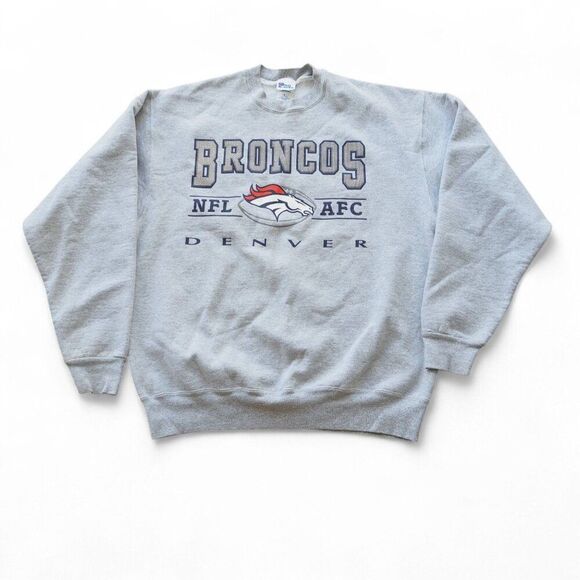 Pro Player Vintage 90s Denver Broncos Made in USA Pullover Sweatshirt Men's XL - Picture 1 of 9